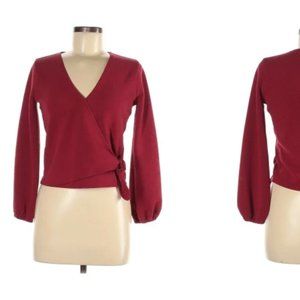 TeXTURE & THREAD Madewell cross top long sleeve to